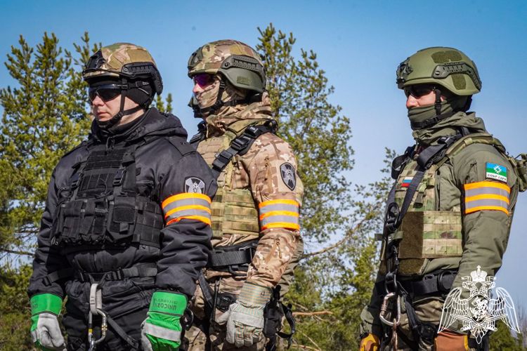 Под Петербургом сотрудники спецподразделений Управления Росгвардии по Республике Коми отработали беспарашютное десантирование