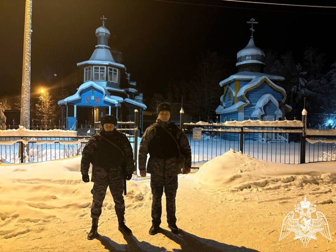 В Республике Коми росгвардейцы обеспечили безопасность в период празднования Рождества Христова 