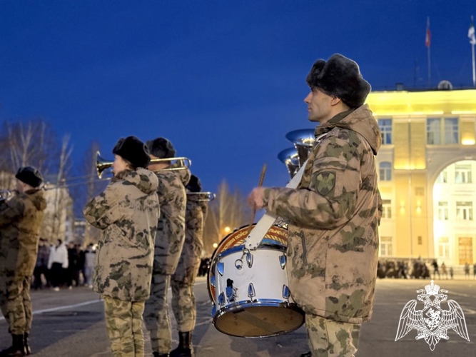 В Сыктывкаре военнослужащие Росгвардии готовятся к торжественному шествию в честь 81-й годовщины Победы